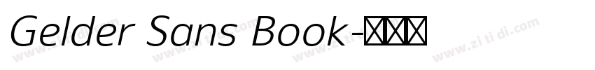 Gelder Sans Book字体转换
